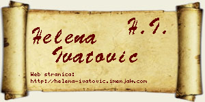 Helena Ivatović vizit kartica